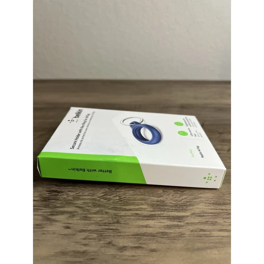 Belkin Secure Holder with Key Ring for Apple Airtag F8W973btBLU - Blue Brand New